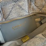 Chanel Mini Bow Bag Washed Denim And Gold Tone Metal Blue 21Cm - Image 8