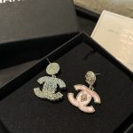 Chanel Large Enamel Cc Dangle Earrings Light Pink - Image 7