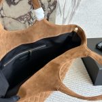 Saint Laurent Large Tote Bag In Suede Brown 36cm - Image 10