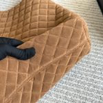 Saint Laurent Large Tote Bag In Suede Brown 36cm - Image 9