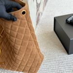 Saint Laurent Large Tote Bag In Suede Brown 36cm - Image 8