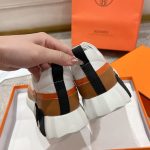Hermes Bouncing Sneaker White And Brown H242796Zh90400 - Image 11