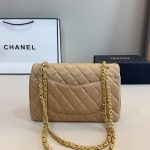 Chanel Medium Classic Double Flap Beige Gold Hardware 25Cm - Image 6