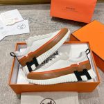 Hermes Bouncing Sneaker White And Brown H242796Zh90400 - Image 6