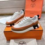 Hermes Bouncing Sneaker White And Brown H242796Zh90400 - Image 7