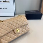 Chanel Medium Classic Double Flap Beige Gold Hardware 25Cm - Image 5