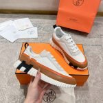 Hermes Bouncing Sneaker White And Brown H242796Zh90400 - Image 8