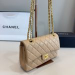 Chanel Medium Classic Double Flap Beige Gold Hardware 25Cm - Image 4