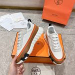 Hermes Bouncing Sneaker White And Brown H242796Zh90400 - Image 9