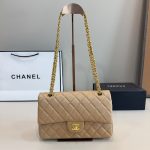 Chanel Medium Classic Double Flap Beige Gold Hardware 25Cm - Image 3