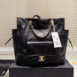 Chanel 25C Shopping Bag Black 33Cm As5315 B19030 10601 - Image 3
