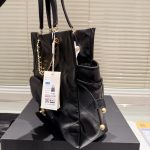 Chanel 25C Shopping Bag Black 33Cm As5315 B19030 10601 - Image 5