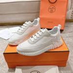 Hermes Bouncing Sneaker Light Gray White - Image 7