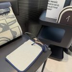 Hermes Herbag 31 Brides De Gala And Blue Indigo Blue Enamel 31cm - Image 7