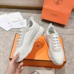 Hermes Bouncing Sneaker Light Gray White - Image 8