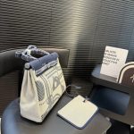 Hermes Herbag 31 Brides De Gala And Blue Indigo Blue Enamel 31cm - Image 4