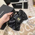 Chanel Mini Bow Bag Shiny And Gold Tone Metal Black 21Cm As5849 B22148 94305 - Image 5