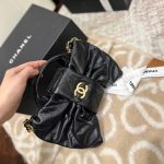 Chanel Mini Bow Bag Shiny And Gold Tone Metal Black 21Cm As5849 B22148 94305 - Image 4