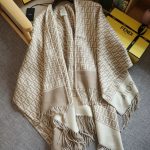 Fendi Poncho Beige Wool And Cashmere Poncho Fxx723aqcwf0qb9 - Image 5