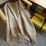 Fendi Poncho Beige Wool And Cashmere Poncho Fxx723aqcwf0qb9 - Image 4