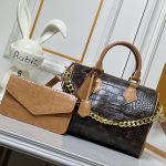 Louis Vuitton Speedy Satchel Bag Monogram Brown 25Cm - Image 3