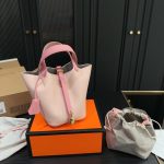 Hermes Picotin Lock 18 Pocket Bag Light Pink 18cm - Image 10