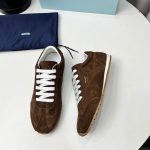 Prada Suede Sneakers Dark Brown 1e152o 054 F0392 F 020 - Image 4
