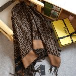 Fendi Poncho Brown Wool And Cashmere Poncho Fxx723aqcwf0qe1 - Image 10