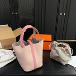 Hermes Picotin Lock 18 Pocket Bag Light Pink 18cm - Image 7