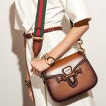 Gucci Lady Web Hand Stained Leather Shoulder Bag In Brown 25Cm 380573 B012A 2574 - Image 8