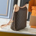 Louis Vuitton Odéon PM Monogram Canvas Shoulder Bag Brown 29cm - Image 4