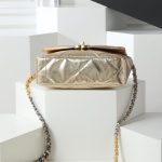 Chanel 19 Handbag Metallic Gold And Silver Tone 26Cm As1160 B05457 Nc293 - Image 6