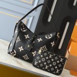 Louis Vuitton Carryall PM Bicolor Monogram Empreinte Black Beige 29Cm - Image 3