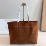 Prada Suede Tote Bag Cocoa Brown 37Cm - Image 6