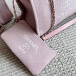 Chanel Small Deauville Shopping Tote Bag Mixed Fibers Pink 33Cm AS3257 B07300 NH622 - Image 6