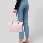 Chanel Small Deauville Shopping Tote Bag Mixed Fibers Pink 33Cm AS3257 B07300 NH622 - Image 7