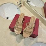 Valentino Garavani Rockstud Skin Heeled Sandals Beige - Image 3