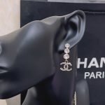 Chanel Crystal Cc Drop Earrings Gold - Image 7