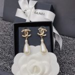 Chanel Cc Pearl Drop Earrings A98327 - Image 5
