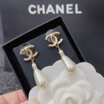 Chanel Cc Pearl Drop Earrings A98327 - Image 4