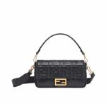 Fendi Baguette Leather Black Nappa Bag 27Cm