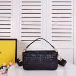 Fendi Baguette Leather Black Nappa Bag 27Cm - Image 5