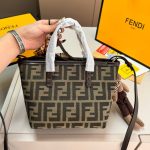 Fendi Mini Roll Ff Jacquard Mini Bag Brown 18Cm - Image 5