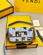 Fendi Baguette Ff Embroidered Shoulder Bag Multicolor 26Cm - Image 6