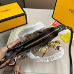 Fendi Mini Roll Ff Jacquard Mini Bag Brown 18Cm - Image 10