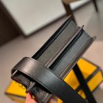 Fendi Diagonal Flat Pouch Ff Jacquard Fabric Bag Black And Grey 26Cm - Image 10