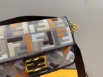 Fendi Baguette Multicolor Canvas Bag With Ff Embroidery 25Cm 8Br600Anh4F1Mql - Image 5