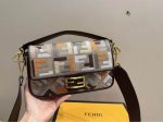 Fendi Baguette Multicolor Canvas Bag With Ff Embroidery 25Cm 8Br600Anh4F1Mql - Image 9