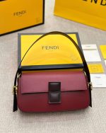 Fendi Baguette Bag Burgundy And Black 26cm 8br821apkof1nz9 - Image 3