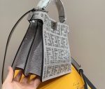 Fendi Peekaboo Iseeu Petite Silver Leather Bag With Crystal Ff Motif 21Cm 8Bn335Apkff1Jsu - Image 7